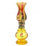 Vintage Miniature Glass Oil Lamp 8"