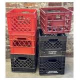 (6) Plastic Milk Crates