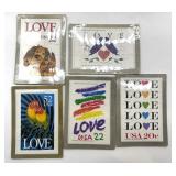 USPS Post Card Stamp Puzzles 6.5" x 4.5"  : Love