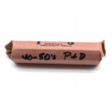 1940s-50s-P&D Wheat Cents in Roll - contents