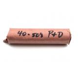 1940s-50s-P&D Wheat Cents in Roll - contents