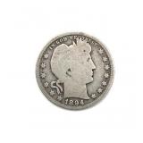 1894 Barber Quarter