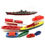 Vintage Plastic Toy Boats and Ships 16' and