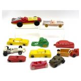 Vintage Plastic and Rubber Toy Cars 6.5' and