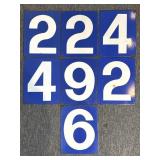 Porcelain Double-Sided Number Signs 8.5' x 10.75'