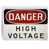 Danger High Voltage Metal Sign 14' x 10'