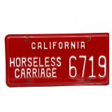 Vintage California Horseless Carriage License
