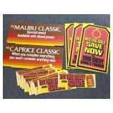 Vintage Chevrolet Cardboard Signs and Posters 30'