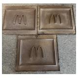 (3) Vintage McDonald's Plastic Panels 28' x