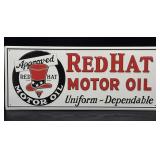 Red Hat Motor Oil Metal Sign 23.5' x 10'-