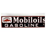 Gargoyle Mobiloils Gasoline Metal Sign 29.5' x