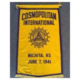 1941 Cosmopolitan International Fabric Banner 34'