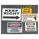 (5) Plastic Signs 18' x 12' and Smaller