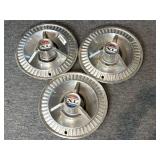 (3) 1964 Ford Galaxy Hubcaps