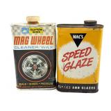 (2) Vintage Tins : Turtle Wax Mag Wheel