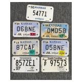 (7) Motorcycle License Plates : Kansas, South