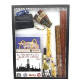 Vintage Advertising Items in Display Box :