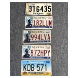 Panama, North Dakota, and Oklahoma License Plates