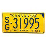 1959 Kansas License Plate