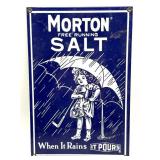 Morton Salt Porcelain Sign 8' x 12'