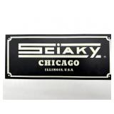 Sciaky Chicago Metal Sign 12.25' x 5'