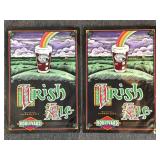 (2) 1996 Boulevard Brewing Irish Ale Posters 17'