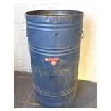 Vintage Iten Biscuit Co Metal Barrel 15? x 27.5?