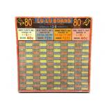 Vintage Punchboard Lu-Lu Board 10.5' x 11'