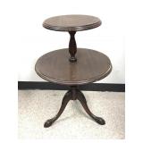Antique Tiered Side Table, 31'x21', Claw
