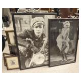 (6) Prints, Elvis, Marlyn (water damage) And