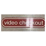 Video Checkout PVC Sign Single Sided 36'x8'