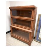 Book Case, Two Piece, Glass Swing Up Doors