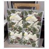 (2) Decorative Stamped Metal , Wood Frames