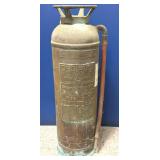 Antique Brass Fire Extinguisher, Red Star, Soda