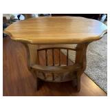 Wood Side Table Magazine Rack 24" x 17" x 21"