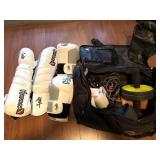 Hayabusa Shin Guards Size Medium, Hayabusa Mitts,