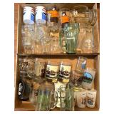 Vintage Glass Cups : A&W, Coca-Cola, Pepsi,