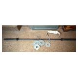 Olympic Weight Bar, 15 Pounds of Weights, Spring