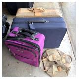 Luggage & Bags, Purple Roller w/ Handbag