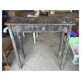 Hall Table "Antiqued" Finish, 11"x30"x30"