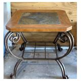 Metal Base Side Table 27" x 27" x 26.5"