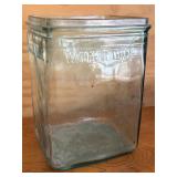 Antique Glass Battery 7.5" x 6" x 11"