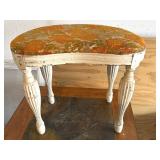 Vintage Kidney-Shaped Vanity Seat 22" x 14" x 18"