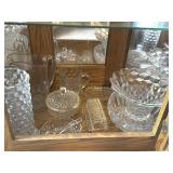 American Fostoria Butter Dish, Vase, Candy Dish,