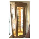 Lighted Corner Curio Cabinet 37" x 19" x 77" -