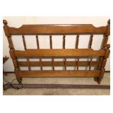 Vintage Wood Full Size Headboard and Footboard