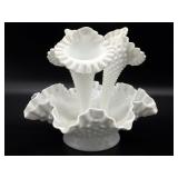 Milk Glass Hobnail Epergne 10.5' x 9'