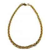 18K GP BZ Italy' Marked Necklace 20'- weight