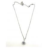 925' Marked Pendant on 925' Marked Necklace