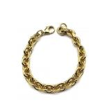 18K GP BZ Italy' Marked Bracelet 7.5'- weight
